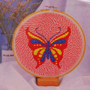 Набор для творчества вышивка пряжей «Бабочка» ССХВА0025 Р 20*20 см