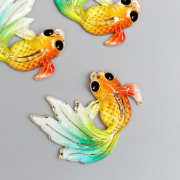 Декоративный элемент «Рыбка» 25*30 мм оранжевый (уп. 5 шт.) 6300843
