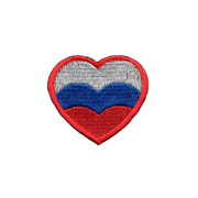 Термоаппликация 8009 «Флаг-сердце»  4,5*5,4 см красный 624249