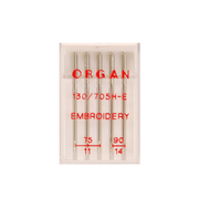 Иглы быт. маш. ORGAN для шелковых тканей №75-90 (уп. 5 шт.)