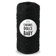 Карамель DOLCE  Baby шнур для вязания 2 мм 220 м/ 140 гр Блэк