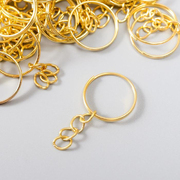 Основа для брелка (кольцо с цепочкой) 1,8 см золотой 4438106