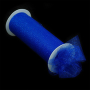 Фатин TBY.С в шпульках шир. 150 мм  (уп. 9,14 м)  жесткое кружево 20 т.синий
