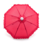 Зонтик текстильный UM-0003 25 см малиновый  7736739
