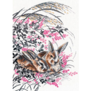 Набор для вышивания Овен №1428 «Кролики» 26*35см