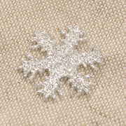 Декор 26844 набор «Снежинки» из ткани с глитером д. 3 см уп. 6 шт. 559642