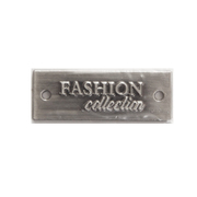Нашивка ГХН14372  метал. «Fashion collection» 1,1*3 см никель