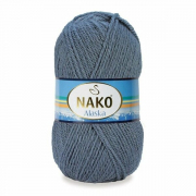 Пряжа Аляска Нако (Alaska Nako),  100гр./204м.  6705 серо-синий