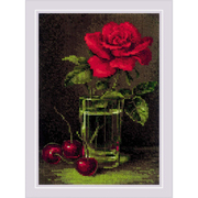 Набор для вышивания Риолис №2123 «Роза и черешня» 15*21 см