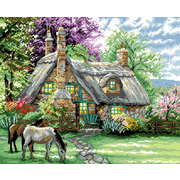 Рисунок на канве Гелиос Ф-078 «Лошади у дома» 37,5*44 см