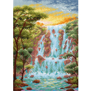 Набор для вышивания М.П.Студия НВ-814 «Крутой водопад» 17*26 см