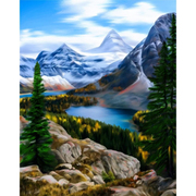 Алмазная мозаика Школа талантов 6943181 «Озеро в горах» полная выкладка 40*50 см на подрамнике