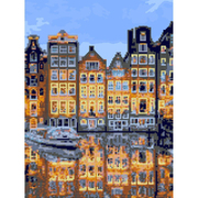 Алмазная мозаика СЛ 9662315 «Тихий Амстердам» 30*40 частичная выкладка