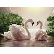 Алмазная мозаика Школа талантов 7368150 «Лебеди на озере» полная выкладка 30*40 см на подрамнике