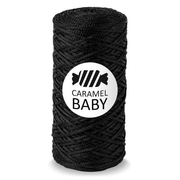 Карамель Baby шнур для вязания 2 мм 200 м/ 150 гр Блэк