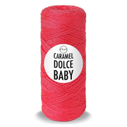 Карамель DOLCE  Baby шнур для вязания 2 мм 220 м/ 140 гр Клубника