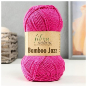 Пряжа Бамбо Джаз (Bamboo Jazz Fibra natura ), 50 г/ 120 м 214 я.розовый
