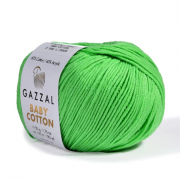 Пряжа Бэби Коттон (Baby Cotton Gazzal  50 г / 165 м 3466 салат