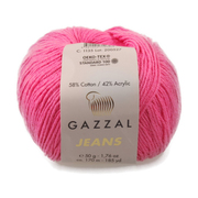Пряжа Джинс-GZ (Gazzal, Jeans-GZ), 50 г / 170 м, 1135 розовый