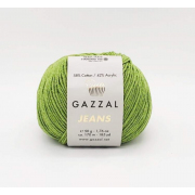 Пряжа Джинс-GZ (Gazzal, Jeans-GZ), 50 г / 170 м, 1151 св.зеленый