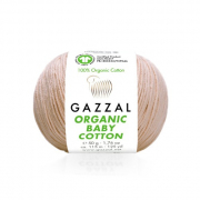 Пряжа Органик бэби коттон (Organik baby cotton Gazzal ), 50 г / 115 м  442 кремовый