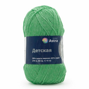 Пряжа Детская (Astra Premium), 90 г / 270 м, 025 зелёная мята