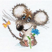 Набор для вышивания Алиса 0-077 «Влюблённый мышонок» 13*12 см