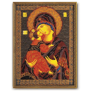 Набор для вышивания бисером Кроше В-147 «Икона Божией Матери Владимирская» 18*25 см