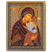 Набор для вышивания бисером Кроше В-152 «Икона Божией Матери Ярославская» 20*25 см