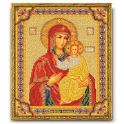 Набор для вышивания бисером Кроше В-163 «Икона Божией Матери Смоленская» 20*25 см