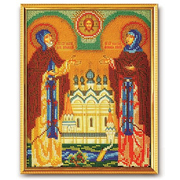 Набор для вышивания бисером Кроше В-180 «Св. Петр и Феврония» 20*25 см