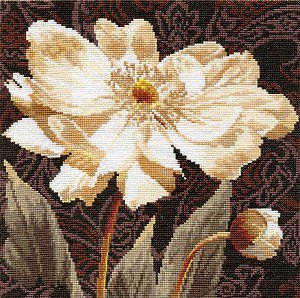 Набор для вышивания Алиса 2-18 «Белые цветы. В объятиях света» 25*25 см