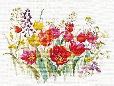 Набор для вышивания Алиса 2-34 «Полевые тюльпаны» 30*21 см