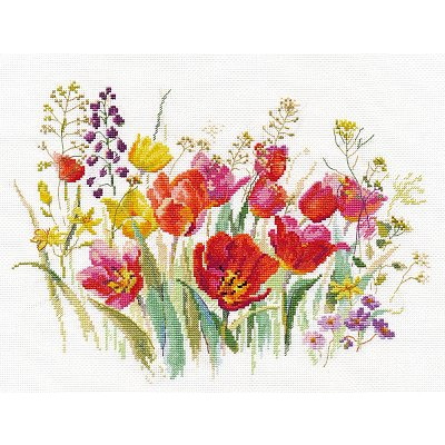 Набор для вышивания Алиса 2-34 «Полевые тюльпаны» 30*21 см в интернет-магазине Швейпрофи.рф