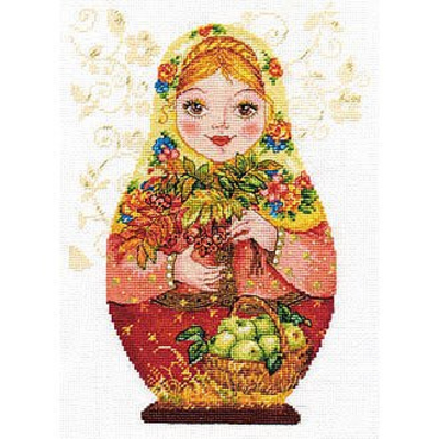 Набор для вышивания Алиса 6-06 «Матрешка. Осенняя краса» 19*26 см в интернет-магазине Швейпрофи.рф