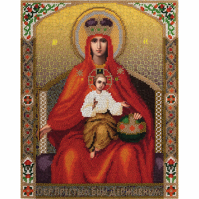 Набор для вышивания бисером Panna ЦМ-1477 «Икона Божией Матери Державная» 25*30,5 см в интернет-магазине Швейпрофи.рф