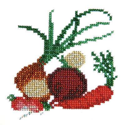 Набор для вышивания бисером Бисеринка Б-0014 «Овощи» 12*11 см в интернет-магазине Швейпрофи.рф
