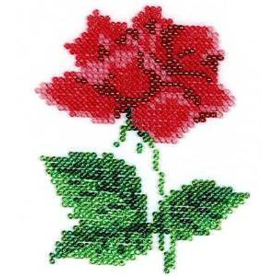 Набор для вышивания бисером Бисеринка Б-0041 «Роза» 9*11 см в интернет-магазине Швейпрофи.рф