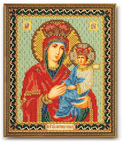 Набор для вышивания бисером Кроше В-169 «Богородица Споручница грешных» 20*24 см