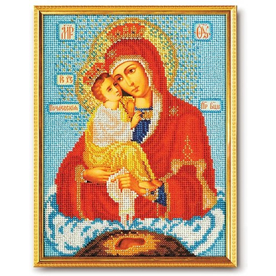 Набор для вышивания бисером Кроше В-170 «Икона Божией Матери Почаевская» 20*27 см в интернет-магазине Швейпрофи.рф