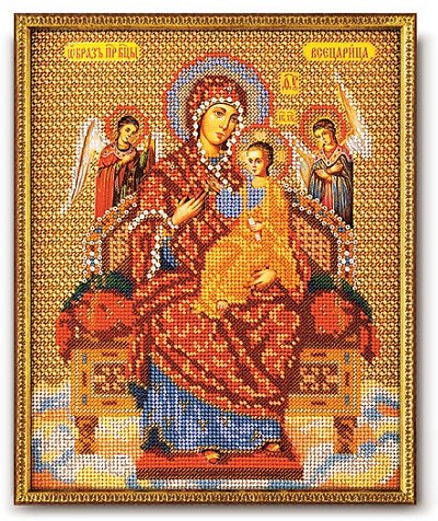 Набор для вышивания бисером Кроше В-172 «Богородица Всецарица» 21*26 см