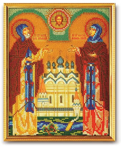 Набор для вышивания бисером Кроше В-180 «Св. Петр и Феврония» 20*25 см