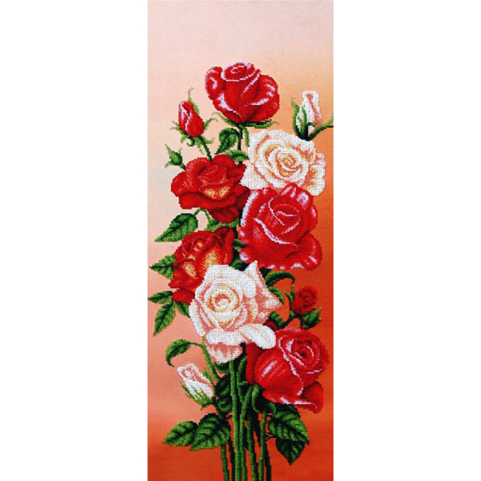Набор для вышивания бисером МК Б-292 «Вдохновение Розы» 25*61 см