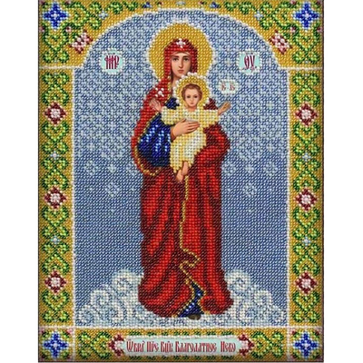 Набор для вышивания бисером Паутинка Б-1029 «Богородица Благодатное небо» 20*25 см в интернет-магазине Швейпрофи.рф