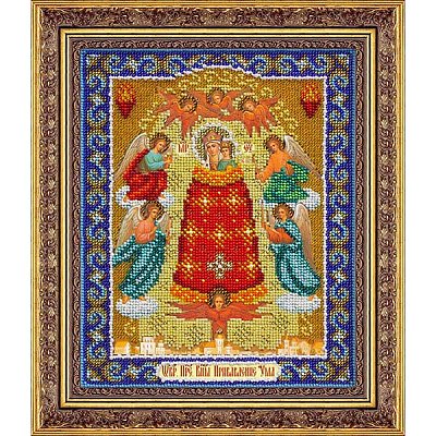Набор для вышивания бисером Паутинка Б-1042 «Пр. Богородица Прибавление ума» 20*25 см