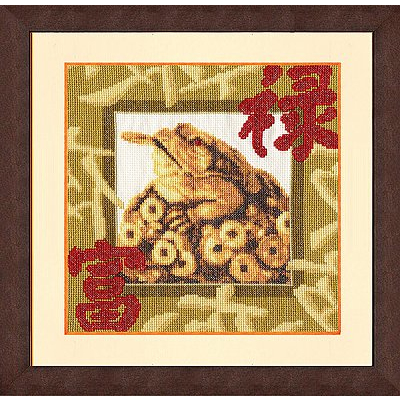 Набор для вышивания Золотое руно МГ-020 «Золотая жаба» 22*22 см в интернет-магазине Швейпрофи.рф