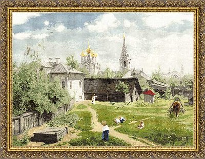 Набор для вышивания Золотое руно ПФ-010 «Московский дворик» 69,8*52,3 см