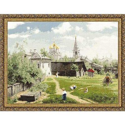 Набор для вышивания Золотое руно ПФ-010 «Московский дворик» 69,8*52,3 см в интернет-магазине Швейпрофи.рф