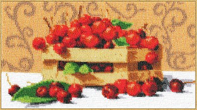 Набор для вышивания Золотое руно РТ-024 «Спелые вишни» 30*16,8 см