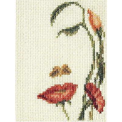 Набор для вышивания Кларт 6-064 «Лицо-цветы» 8*13 см в интернет-магазине Швейпрофи.рф